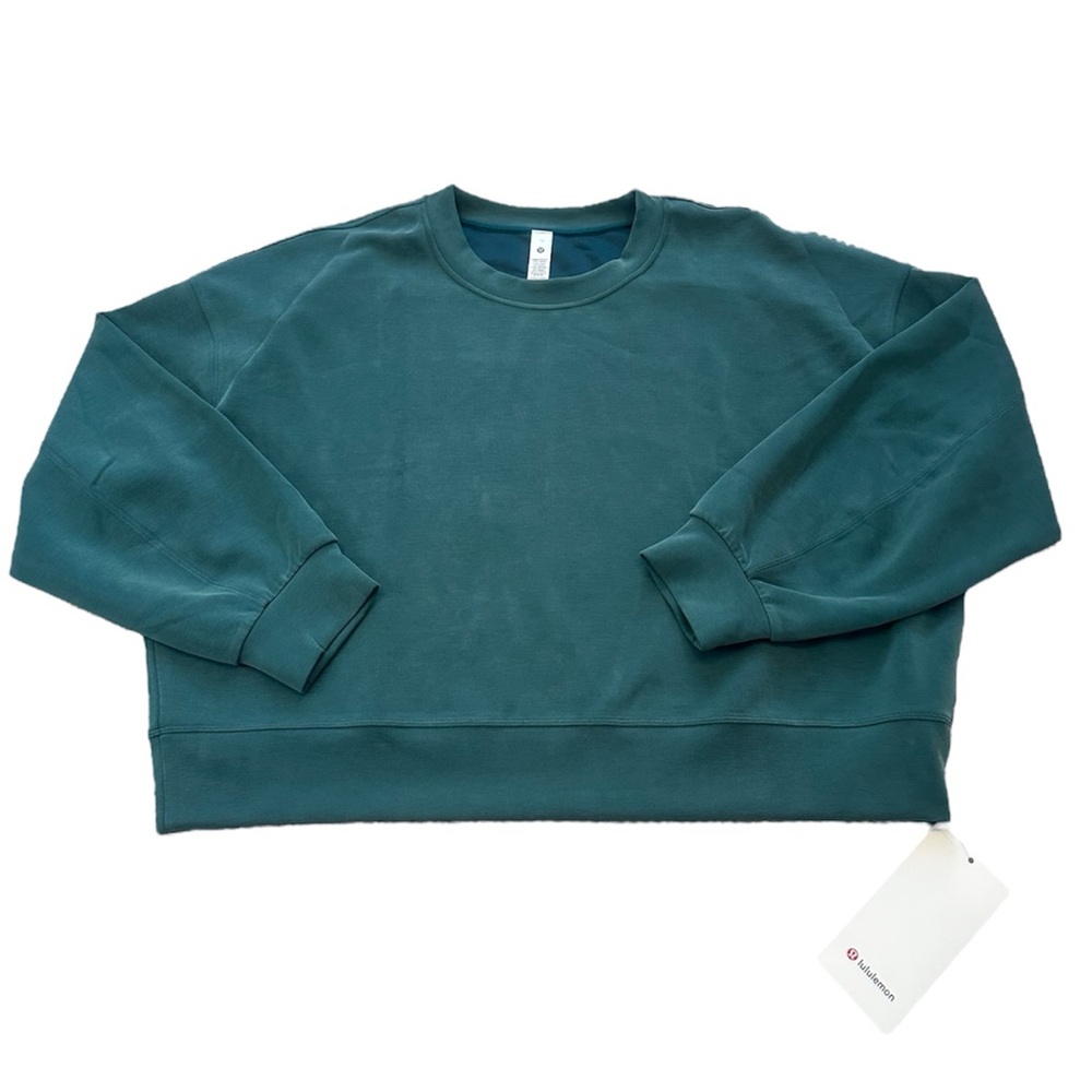 Lululemon Perfectly Oversized Crew Sweatshirt Size 12 NWT Softstreme Teal